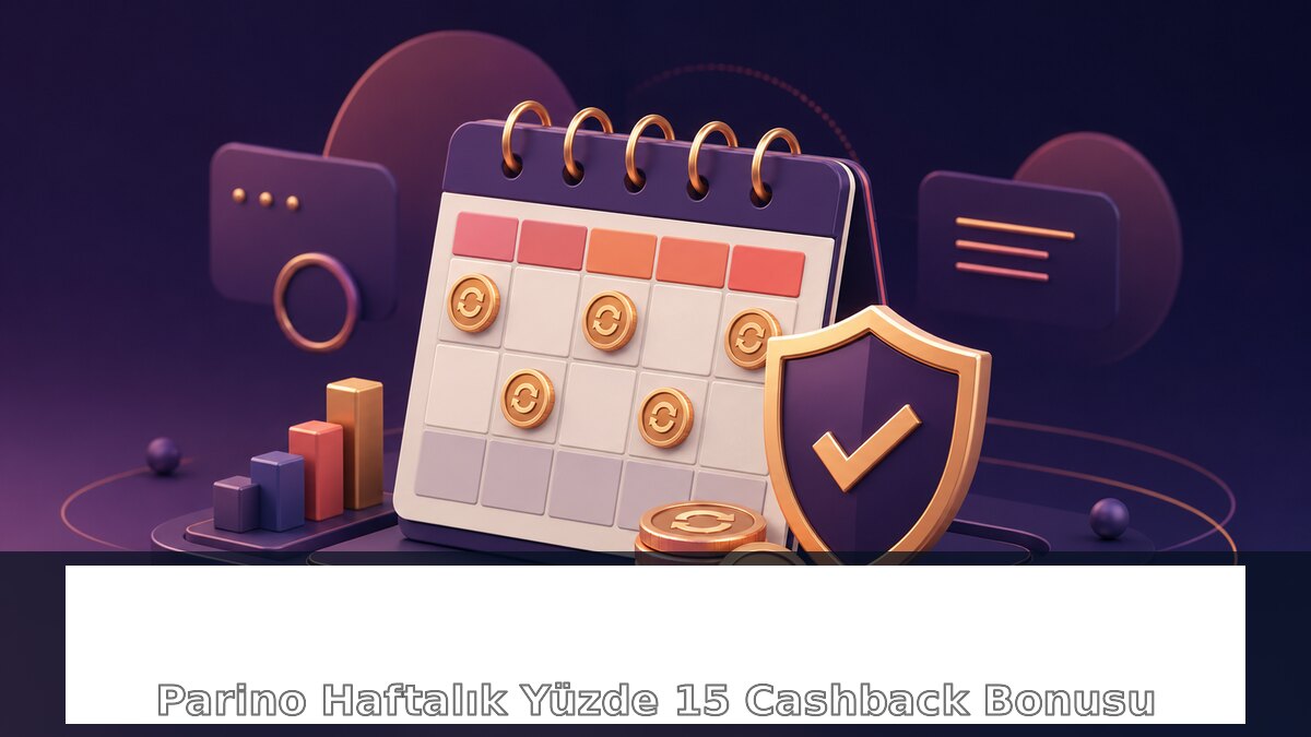 Parino Haftalık Yüzde 15 Cashback Bonusu için Parino bilgilendirme görseli